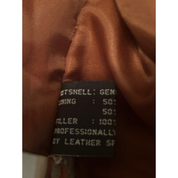 GUC Gianti Collection Men's Brown Leather Belted Jacket Zipper Pockets Size L - Picture 4 of 10